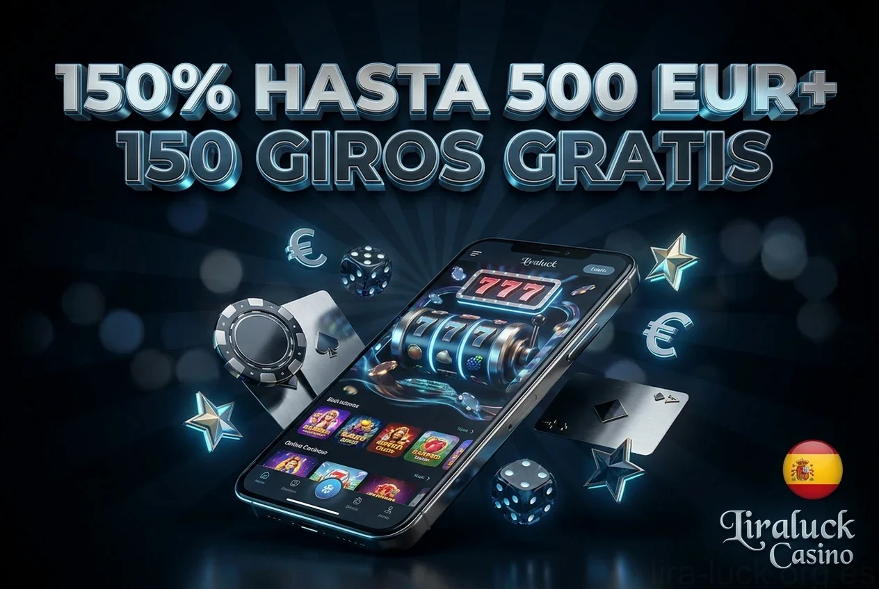 150% HASTA 500 EUR+ 150 GIROS GRATIS